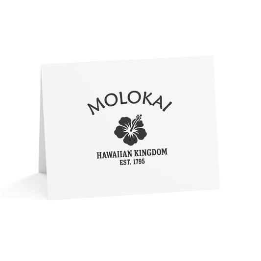 Molokai Hawaii Vintage Retro Thank You Card Set - Black Logo