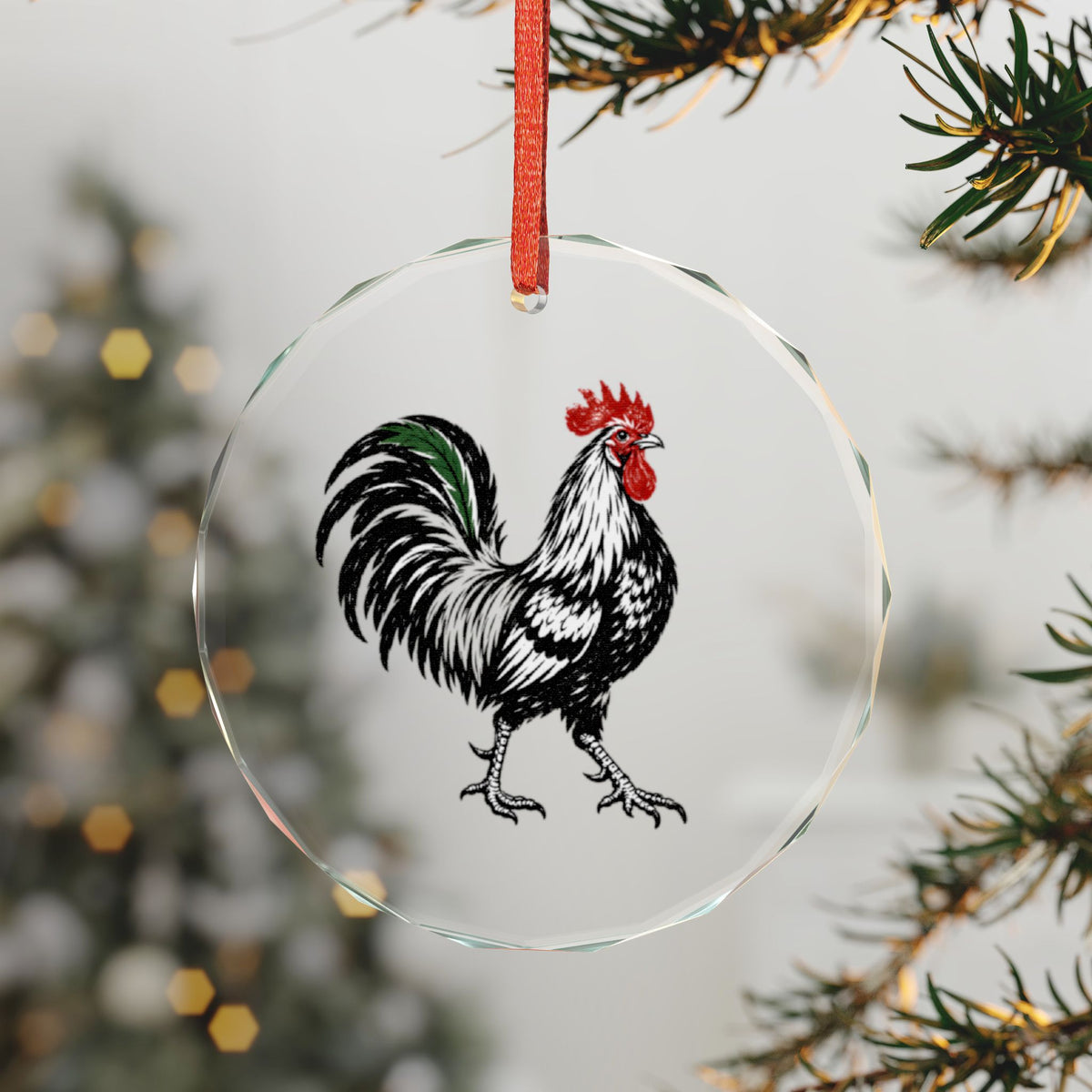 Kauai, Hawaii Holiday Ornament — The Bird That Owns the Island — 3-inch faceted crystal glass ornament in white gift box