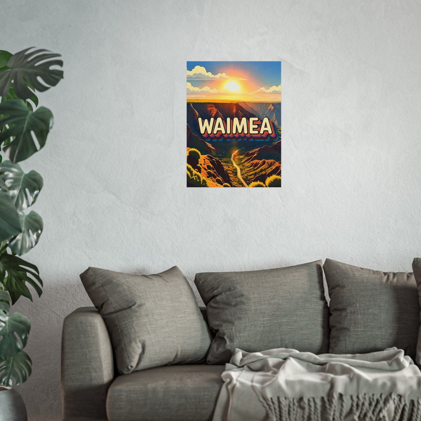 Waimea Hawaii Vintage Retro Giclée Print Art Series Poster