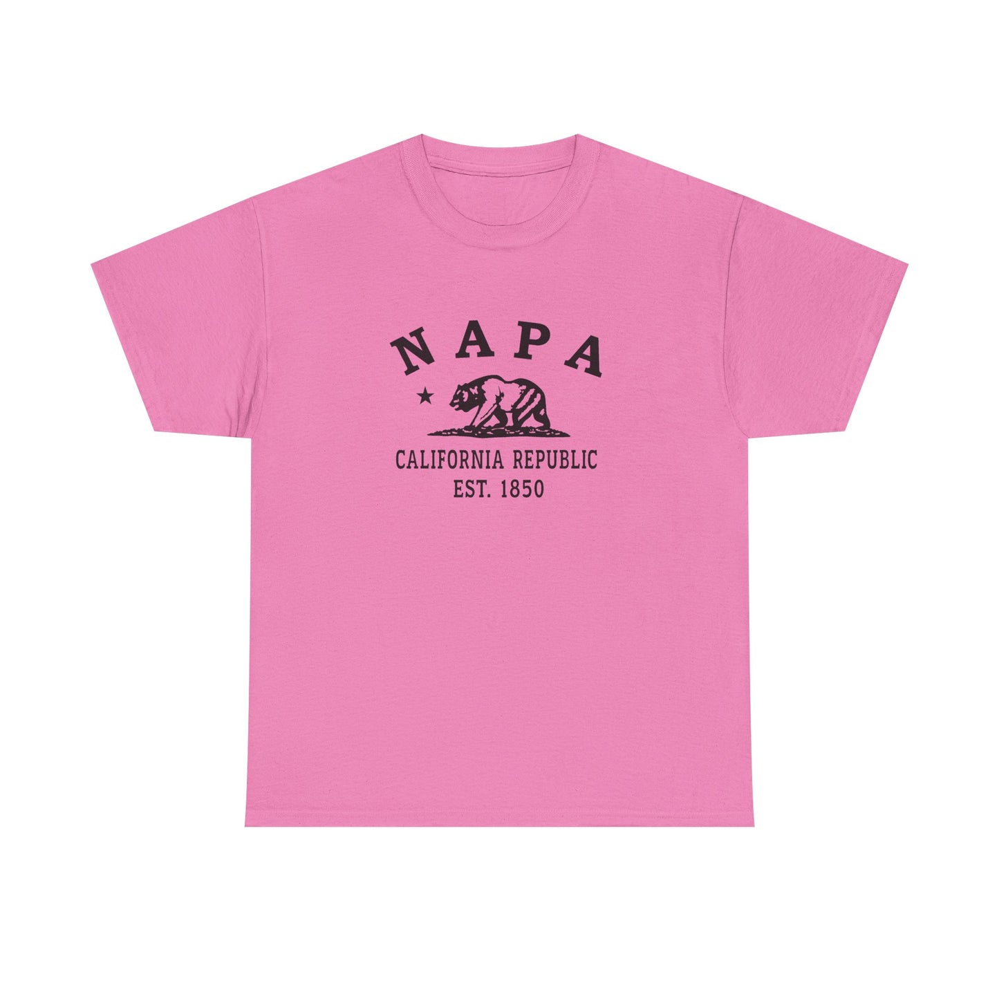 Napa California Vintage Retro Unisex Heavy Cotton Tee - Black Logo