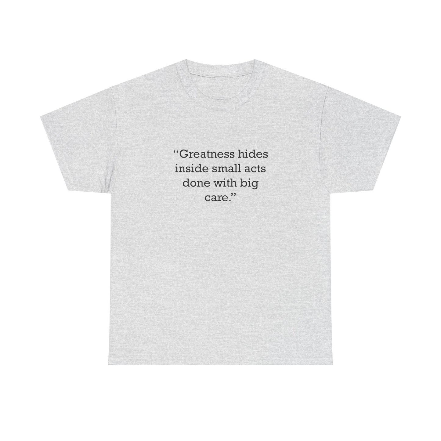 Quote 33 Greatness Hides Inside Vintage Retro Unisex Heavy Cotton Tee - Black Logo