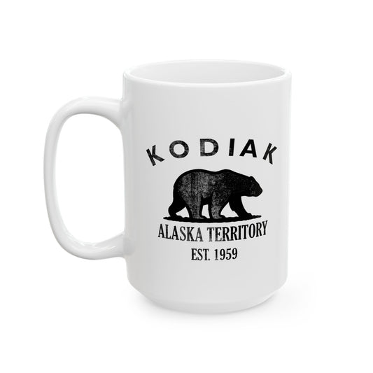 Kodiak Alaska Vintage Retro Ceramic Mug - Black Logo