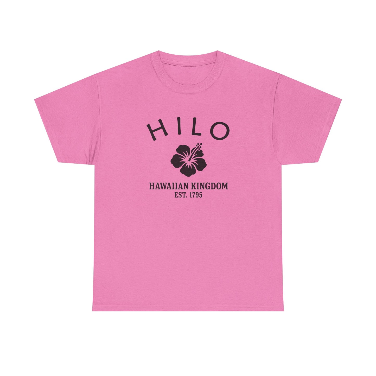 Hilo Hawaii Vintage Retro Unisex Heavy Cotton Tee - Black Logo