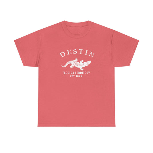 Destin Florida Vintage Retro Unisex Heavy Cotton Tee - White Logo