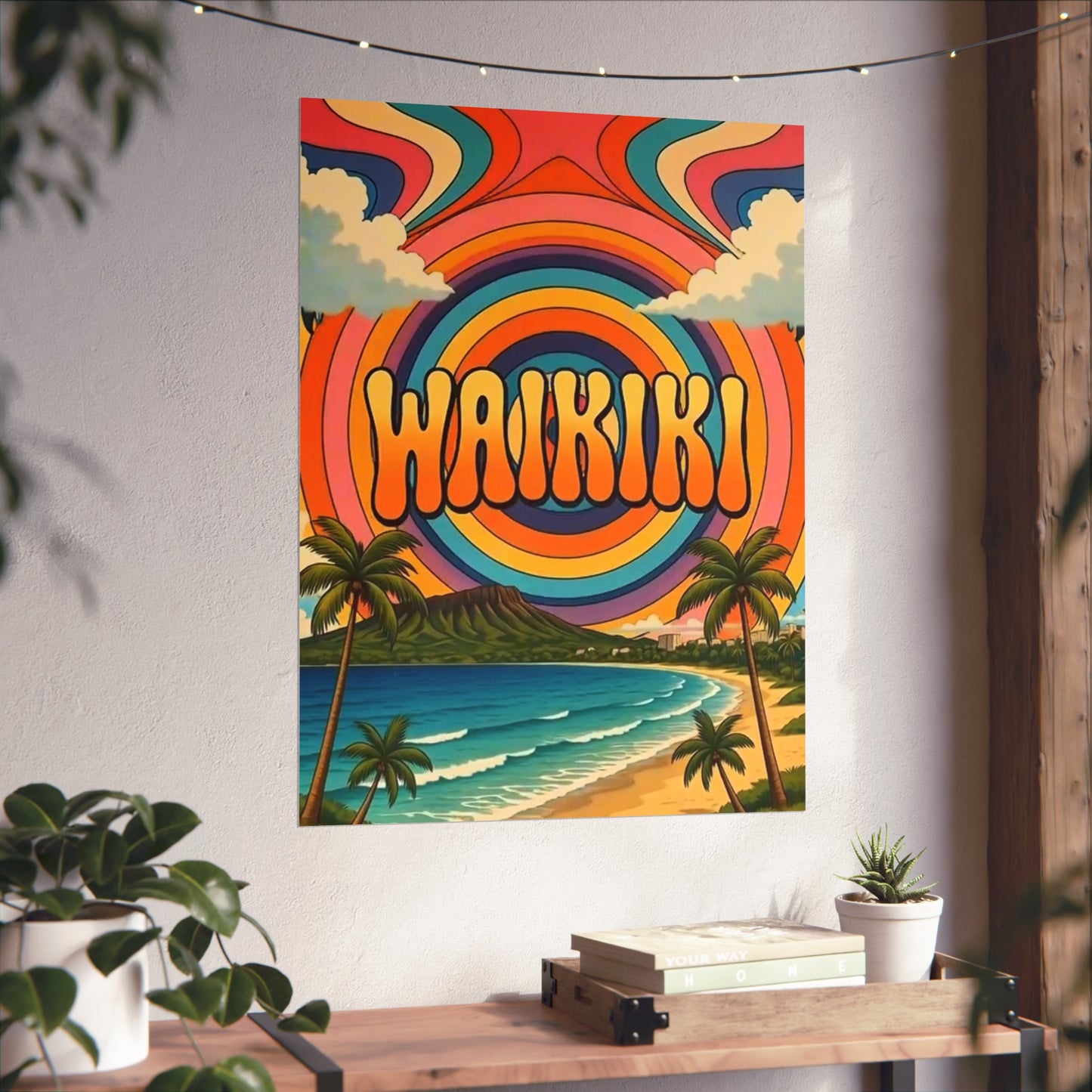 Waikiki Hawaii Vintage Retro Giclée Print Art Series Poster