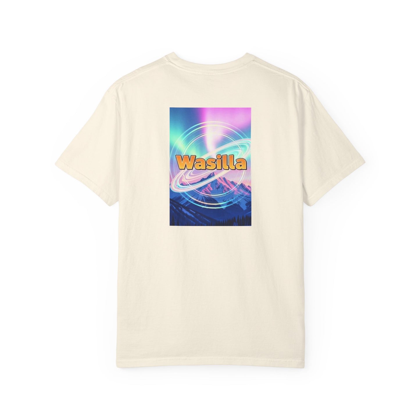 Wasilla Alaska Vintage Retro Back Printed Art Series Cotton Tee - Black Logo