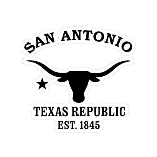 San Antonio Texas Vintage Retro Vinyl Sticker - Black Logo