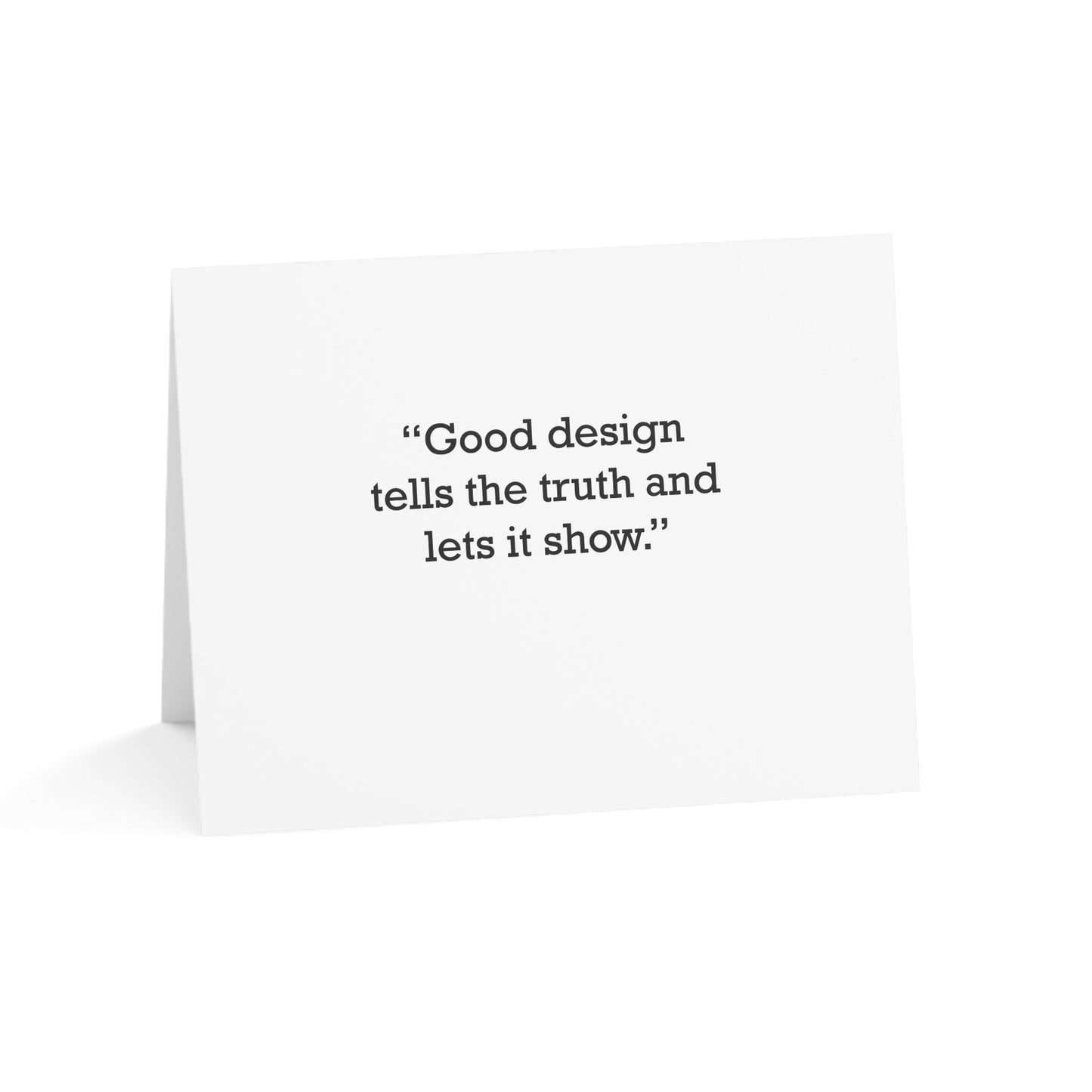 Quote 33 Good Design Tells Vintage Retro Thank You Card Set - Black Logo