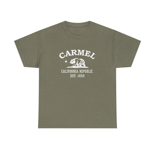 Carmel California Vintage Retro Unisex Heavy Cotton Tee - White Logo