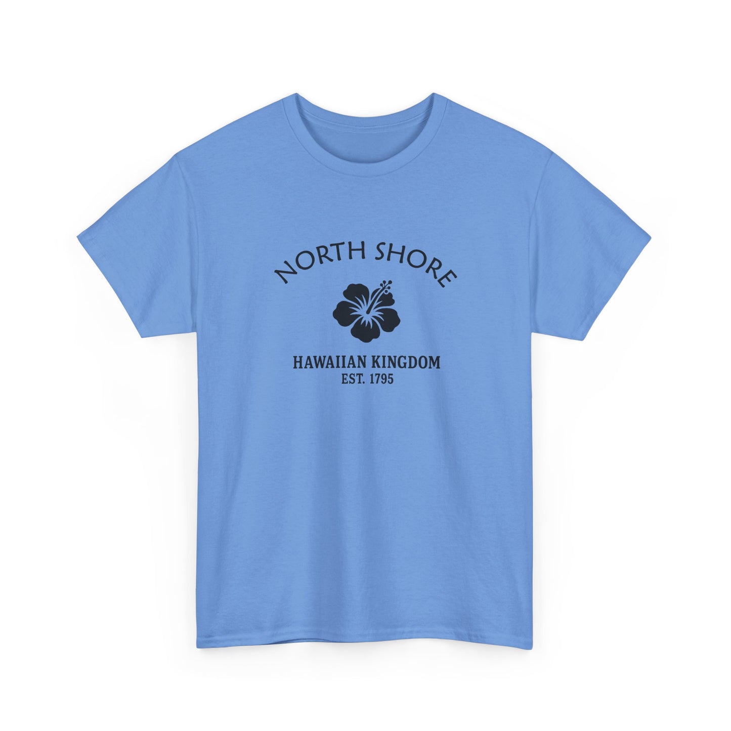 North Shore Hawaii Vintage Retro Unisex Heavy Cotton Tee - Black Logo