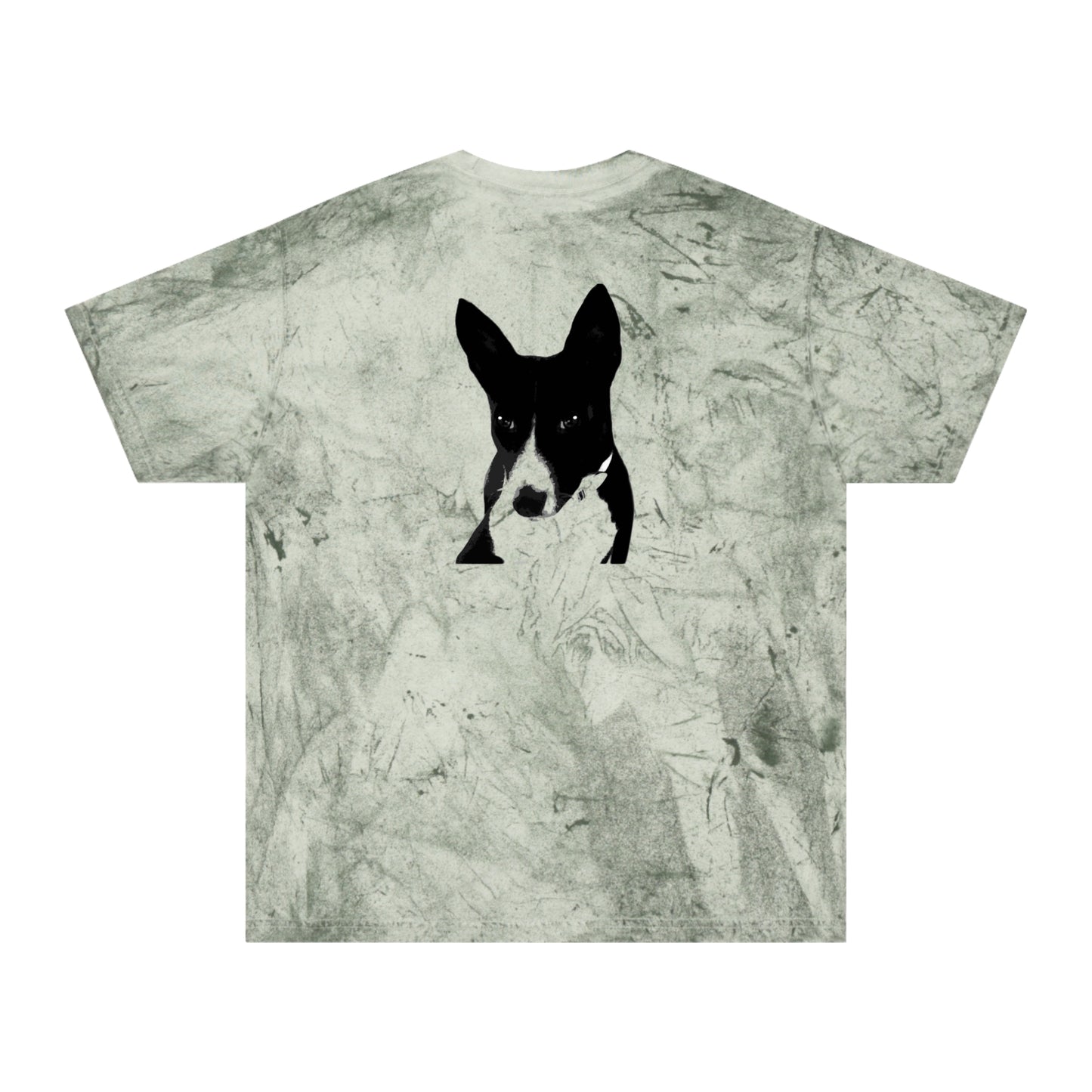 A Life Well Lived Basenji Retro Color Blast Cotton Tee - Black Logo