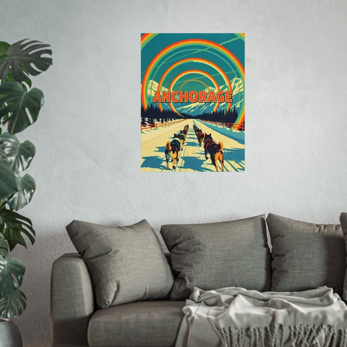 Anchorage Alaska Vintage Retro Giclée Print Art Series Poster