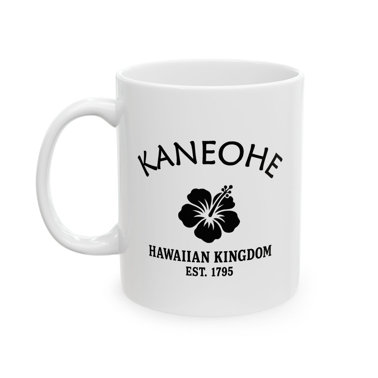 Kaneohe Hawaii Vintage Retro Ceramic Mug - Black Logo