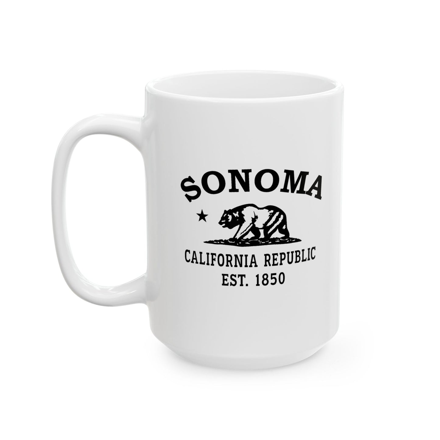 Sonoma California Vintage Retro Ceramic Mug - Black Logo