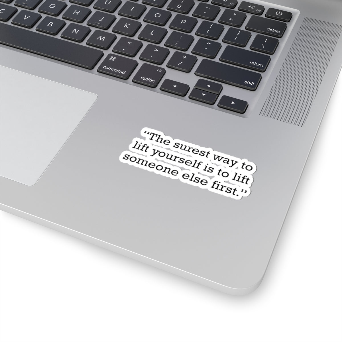 Quote 33 The Surest Way Vintage Retro Vinyl Sticker - Black Logo