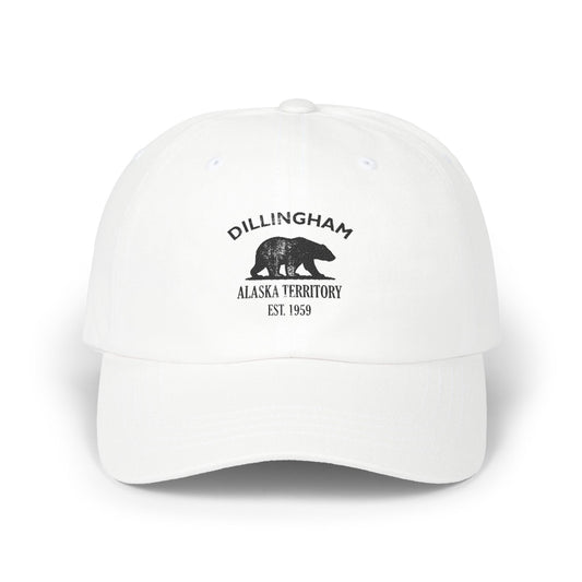 Dillingham Alaska Vintage Retro Embroidered Cotton Cap - Black Logo
