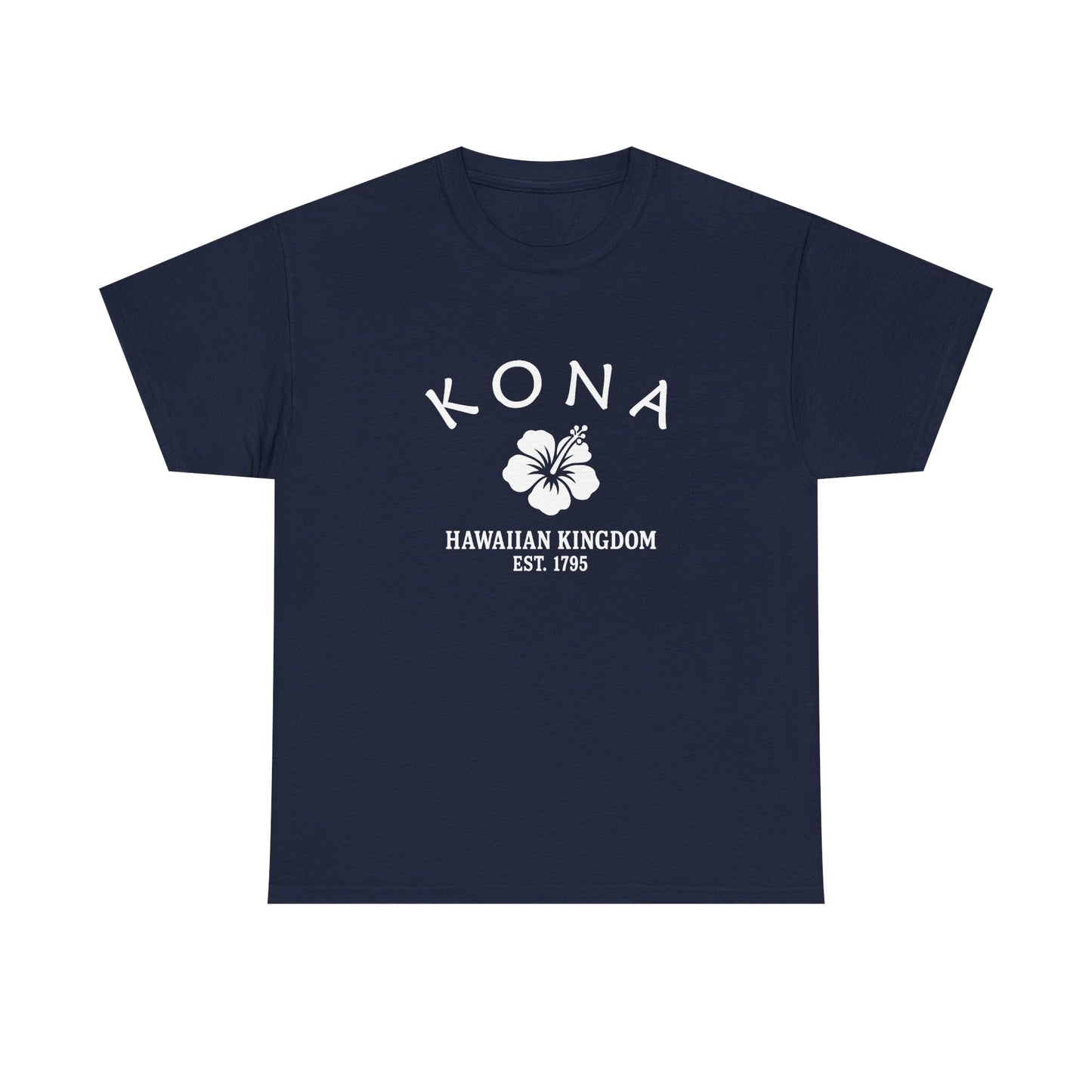 Kona Hawaii Vintage Retro Unisex Heavy Cotton Tee - White Logo