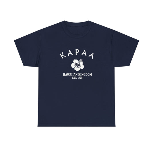 Kapaa Hawaii Vintage Retro Unisex Heavy Cotton Tee - White Logo