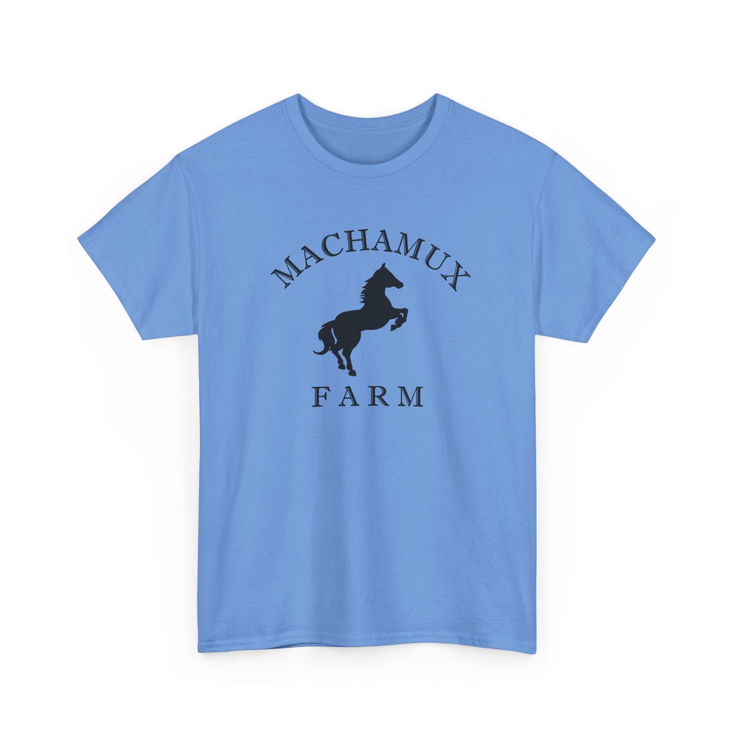 Machamux Farm Vintage Retro Unisex Heavy Cotton Tee - Black Logo