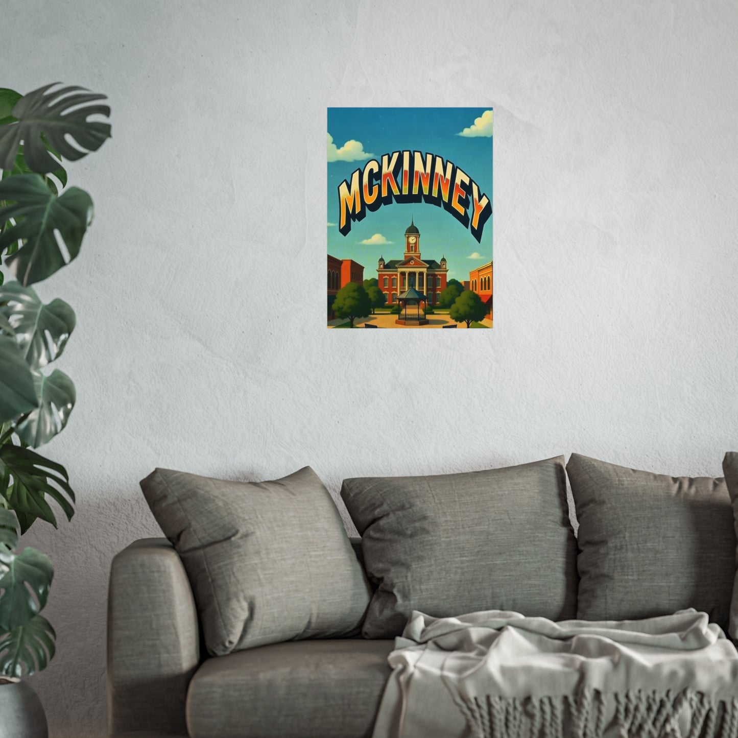 McKinney Texas Vintage Retro Giclée Print Art Series Poster
