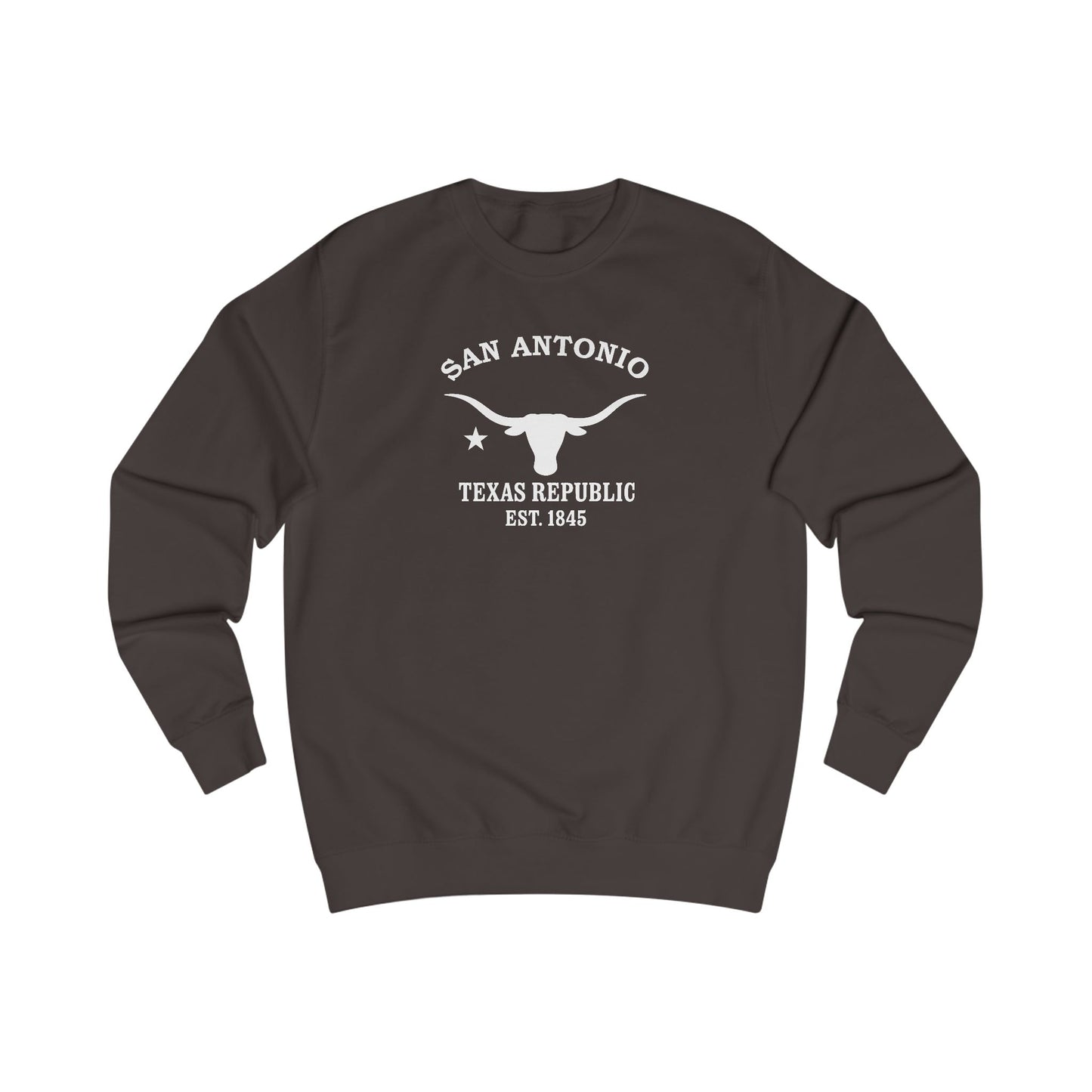 San Antonio Texas Vintage Retro Premium Crewneck Sweatshirt - White Logo - Bottle Green