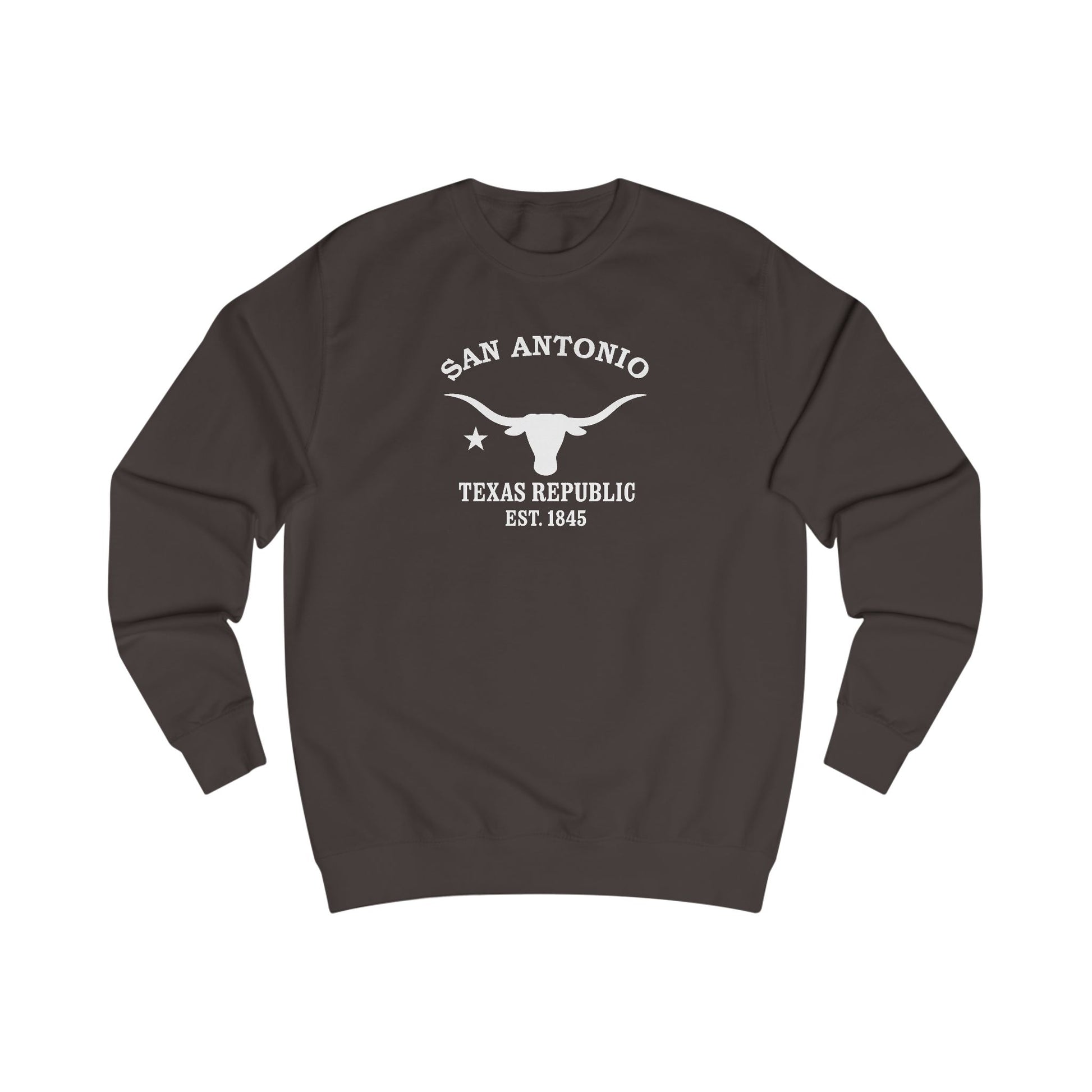 San Antonio Texas Vintage Retro Premium Crewneck Sweatshirt - White Logo - Bottle Green