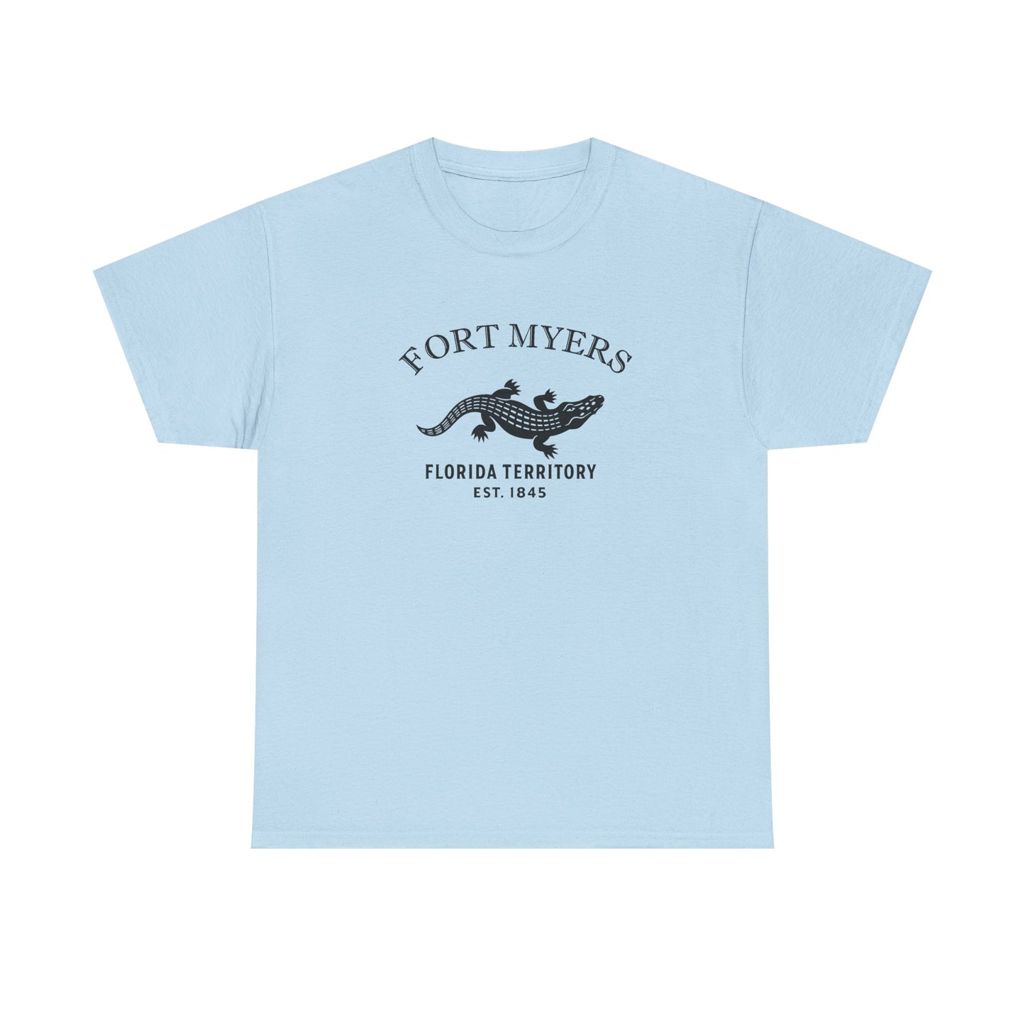 Fort Myers Florida Vintage Retro Unisex Heavy Cotton Tee - Black Logo