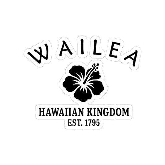 Wailea Hawaii Vintage Retro Vinyl Sticker - Black Logo