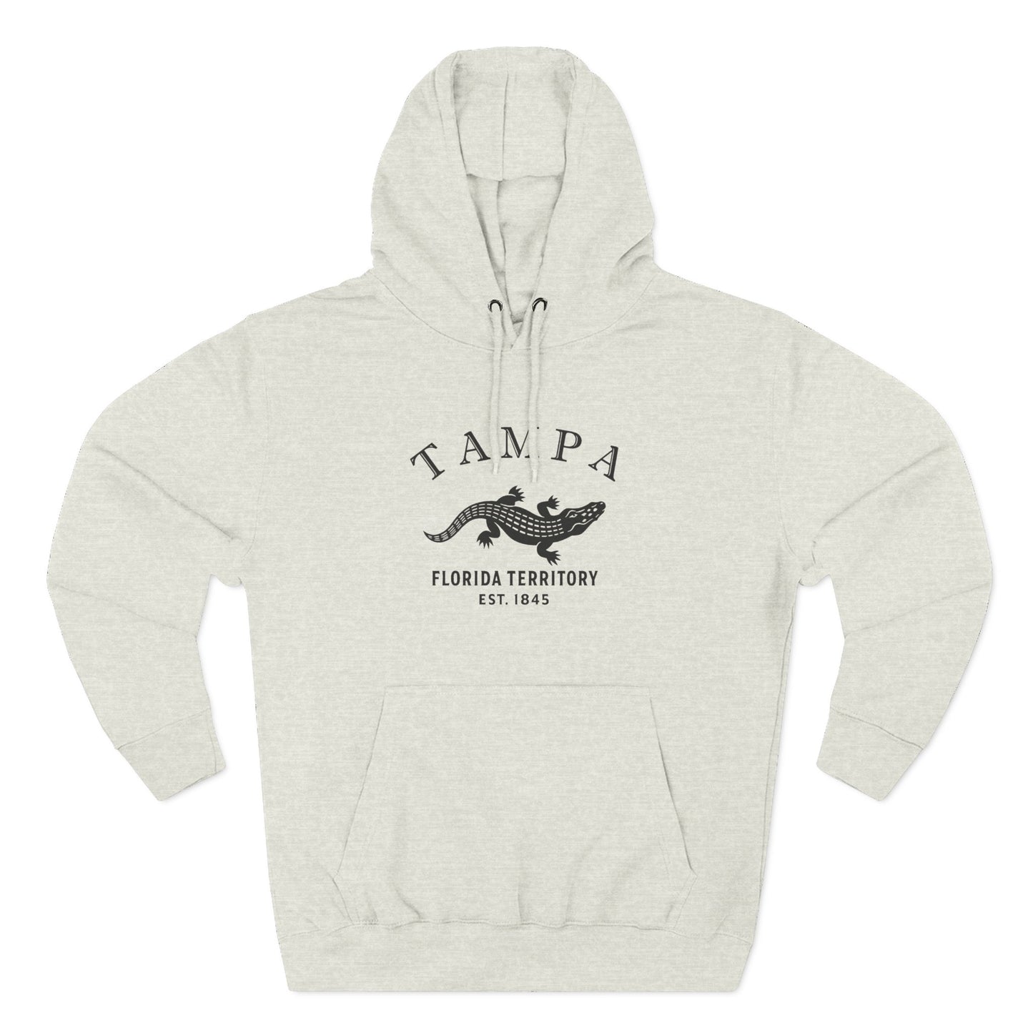 Tampa Florida Vintage Retro Unisex Heavy Cotton Hoodie - Black Logo