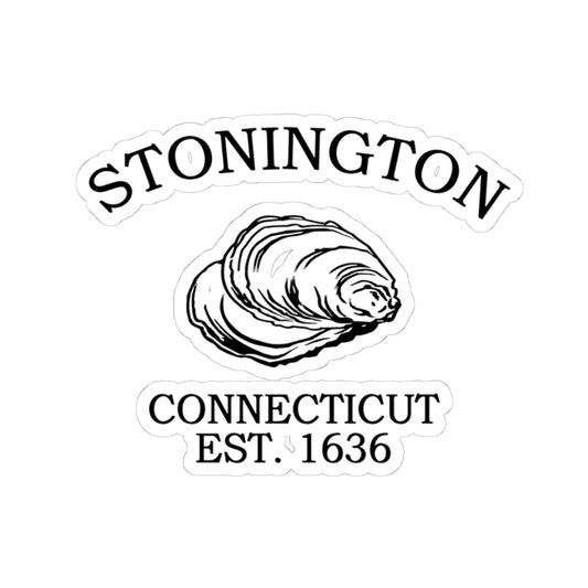 Stonington Connecticut Vintage Retro Vinyl Sticker - Black Logo