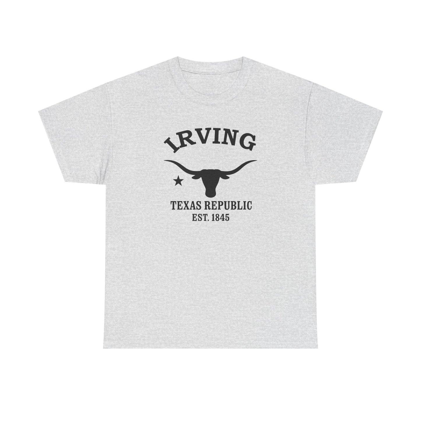 Irving Texas Vintage Retro Unisex Heavy Cotton Tee - Black Logo
