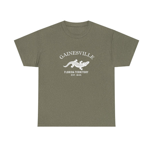 Gainesville Florida Vintage Retro Unisex Heavy Cotton Tee - White Logo