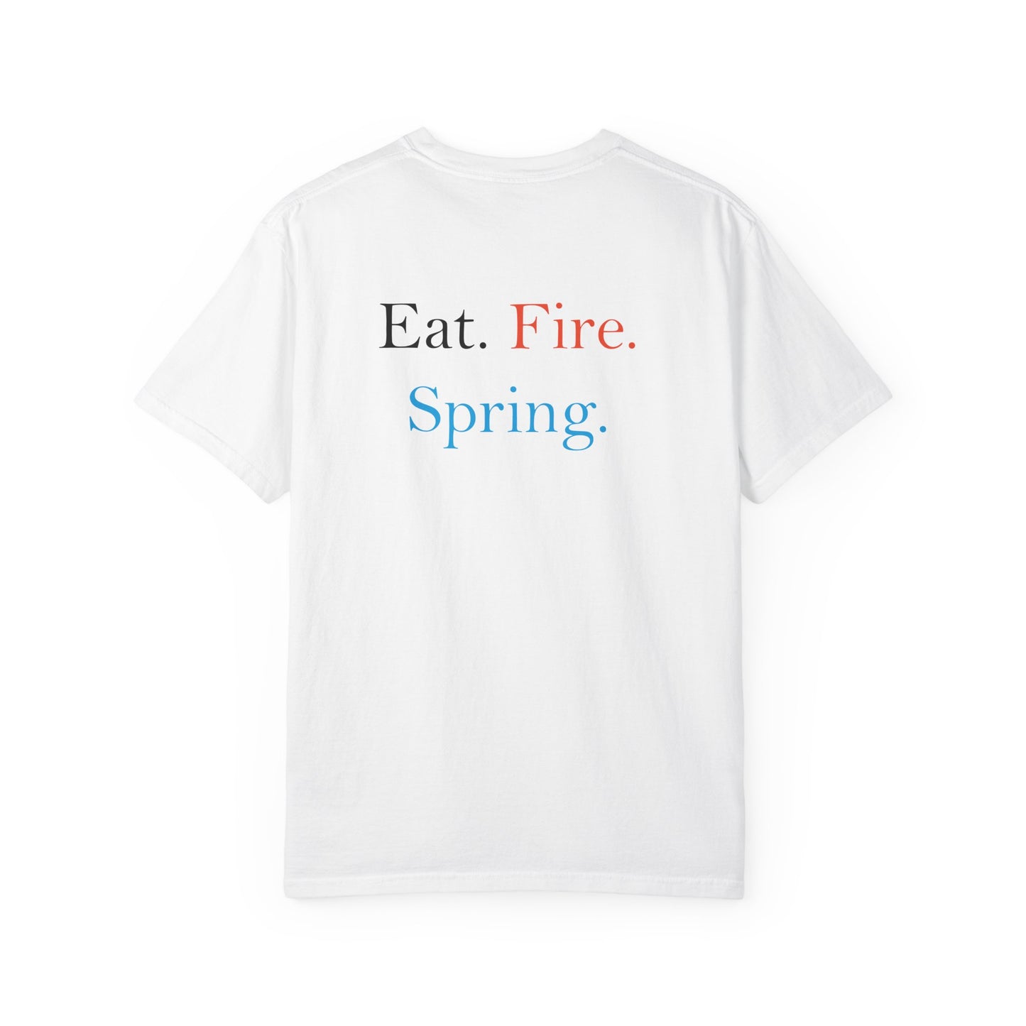 Eat Fire Spring Front & Rear Print Art Series Cotton Tee - Text Logo