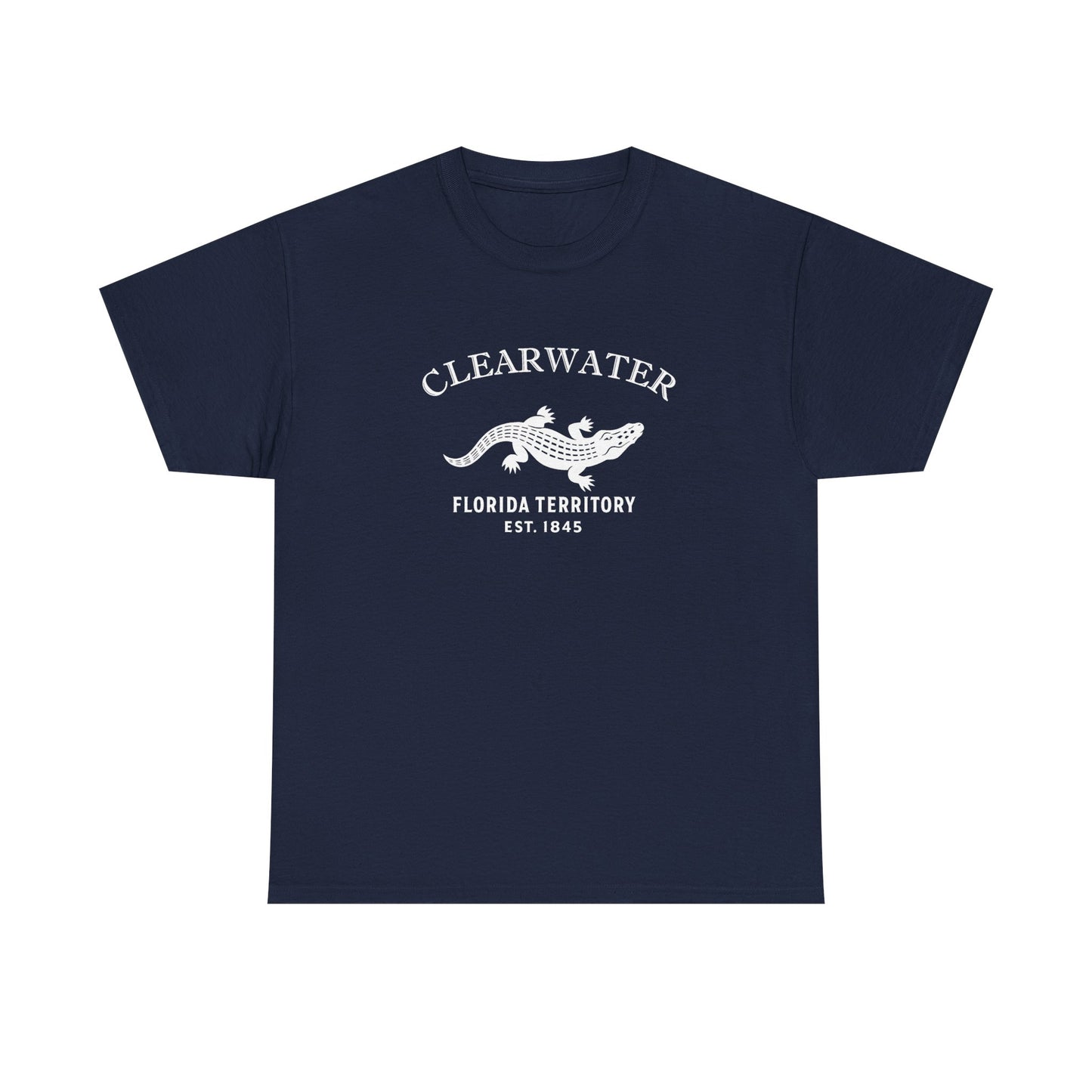 Clearwater Florida Vintage Retro Unisex Heavy Cotton Tee - White Logo