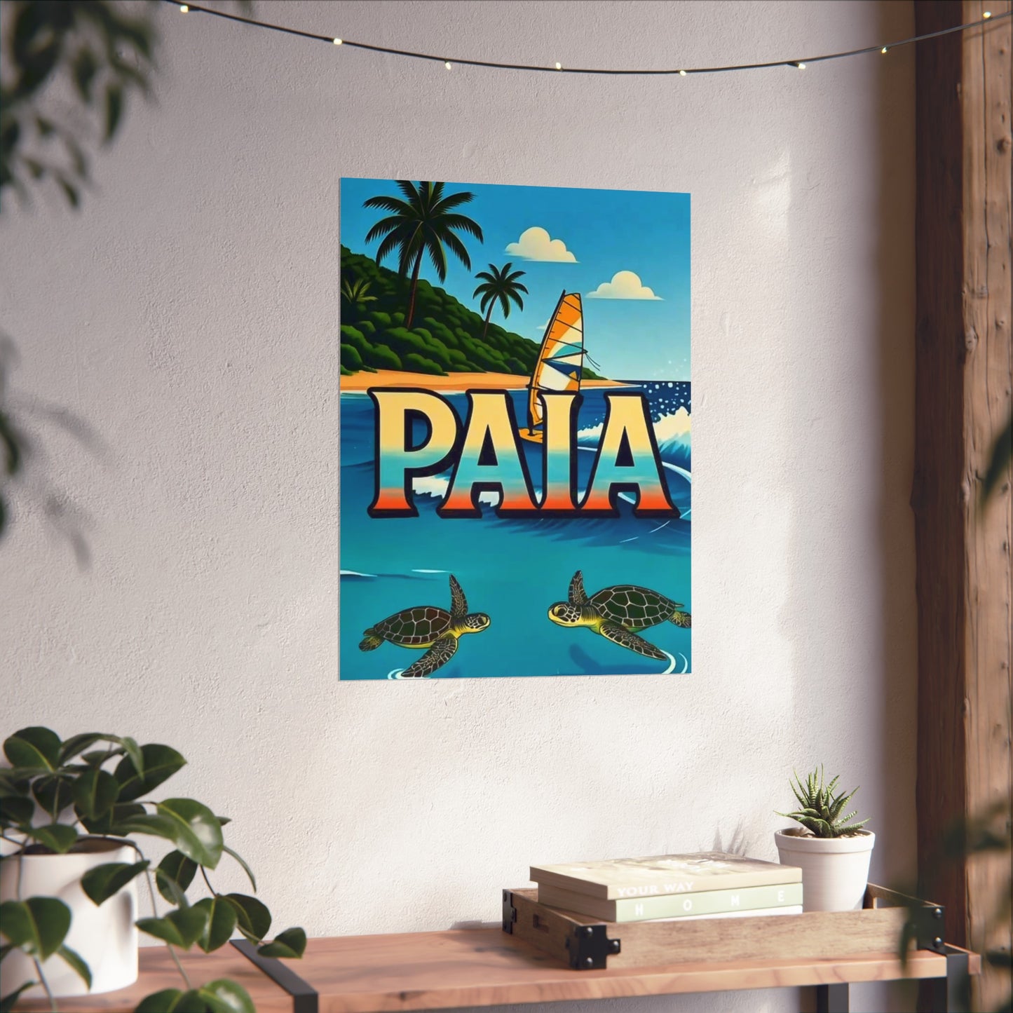 Paia Hawaii Vintage Retro Giclée Print Art Series Poster