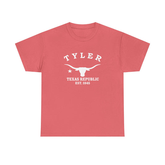 Tyler Texas Vintage Retro Unisex Heavy Cotton Tee - White Logo