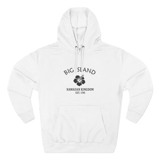 Big Island Hawaii Vintage Retro Unisex Heavy Cotton Hoodie - Black Logo