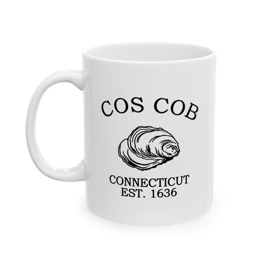 Cos Cob Connecticut Vintage Retro Ceramic Mug - Black Logo
