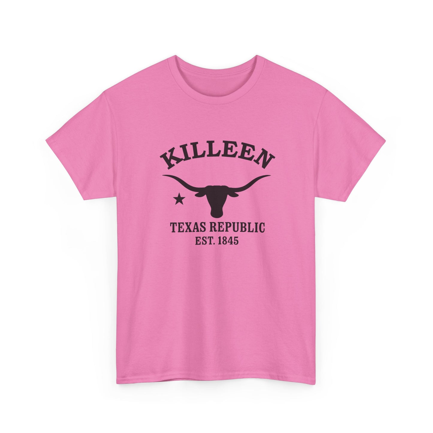 Killeen Texas Vintage Retro Unisex Heavy Cotton Tee - Black Logo