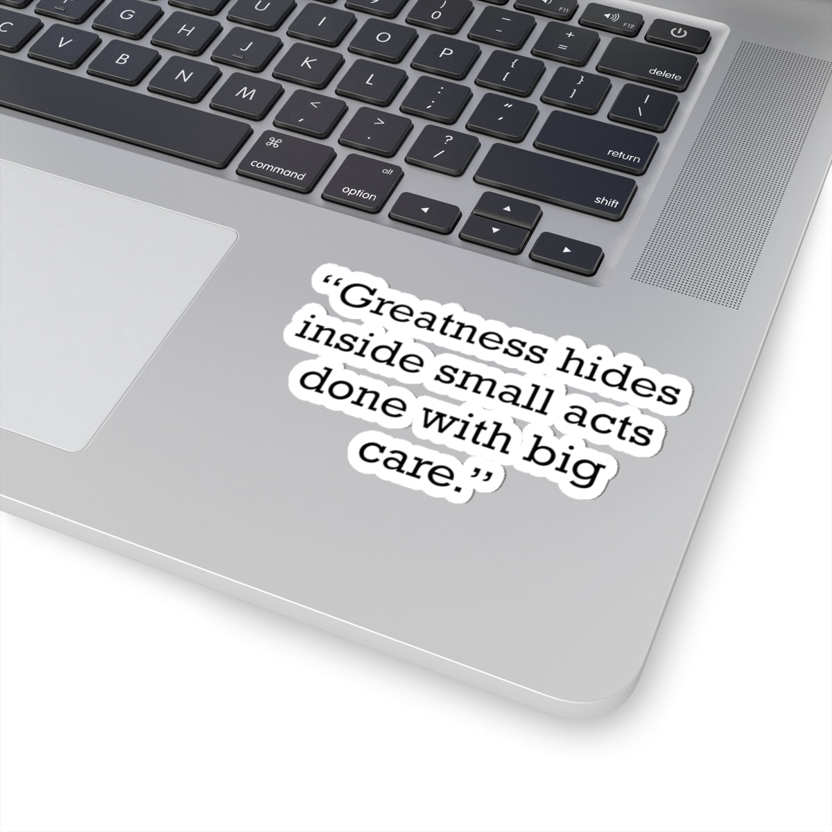 Quote 33 Greatness Hides Inside Vintage Retro Vinyl Sticker - Black Logo