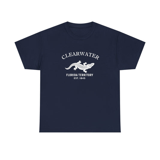Clearwater Florida Vintage Retro Unisex Heavy Cotton Tee - White Logo