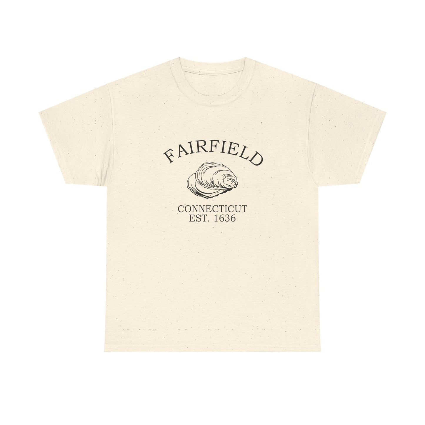 Fairfield Connecticut Vintage Retro Unisex Heavy Cotton Tee - Black Logo