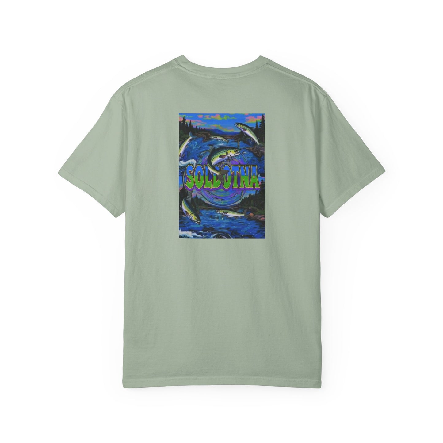 Soldotna Alaska Vintage Retro Back Printed Art Series Cotton Tee - Black Logo