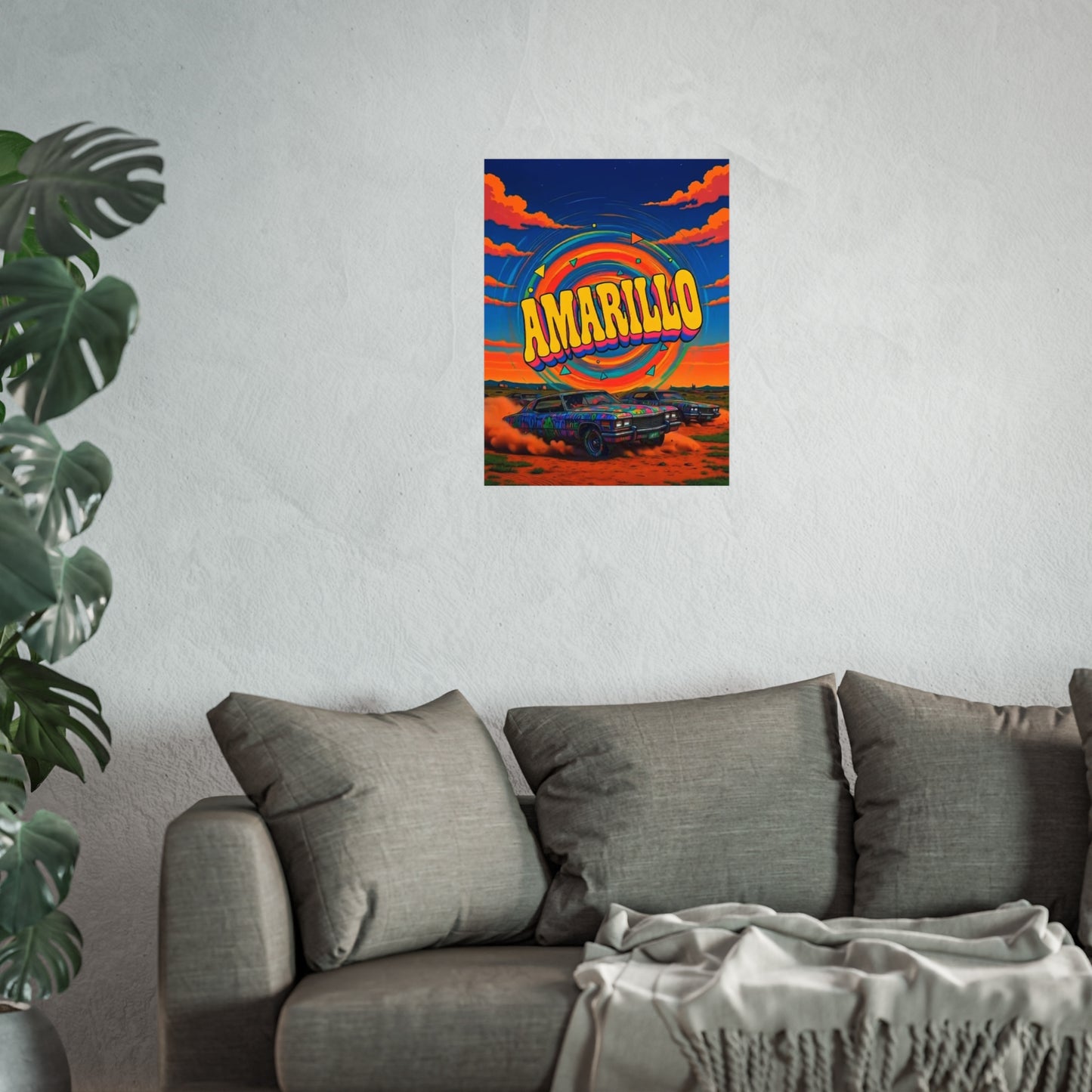 Amarillo Texas Vintage Retro Giclée Print Art Series Poster