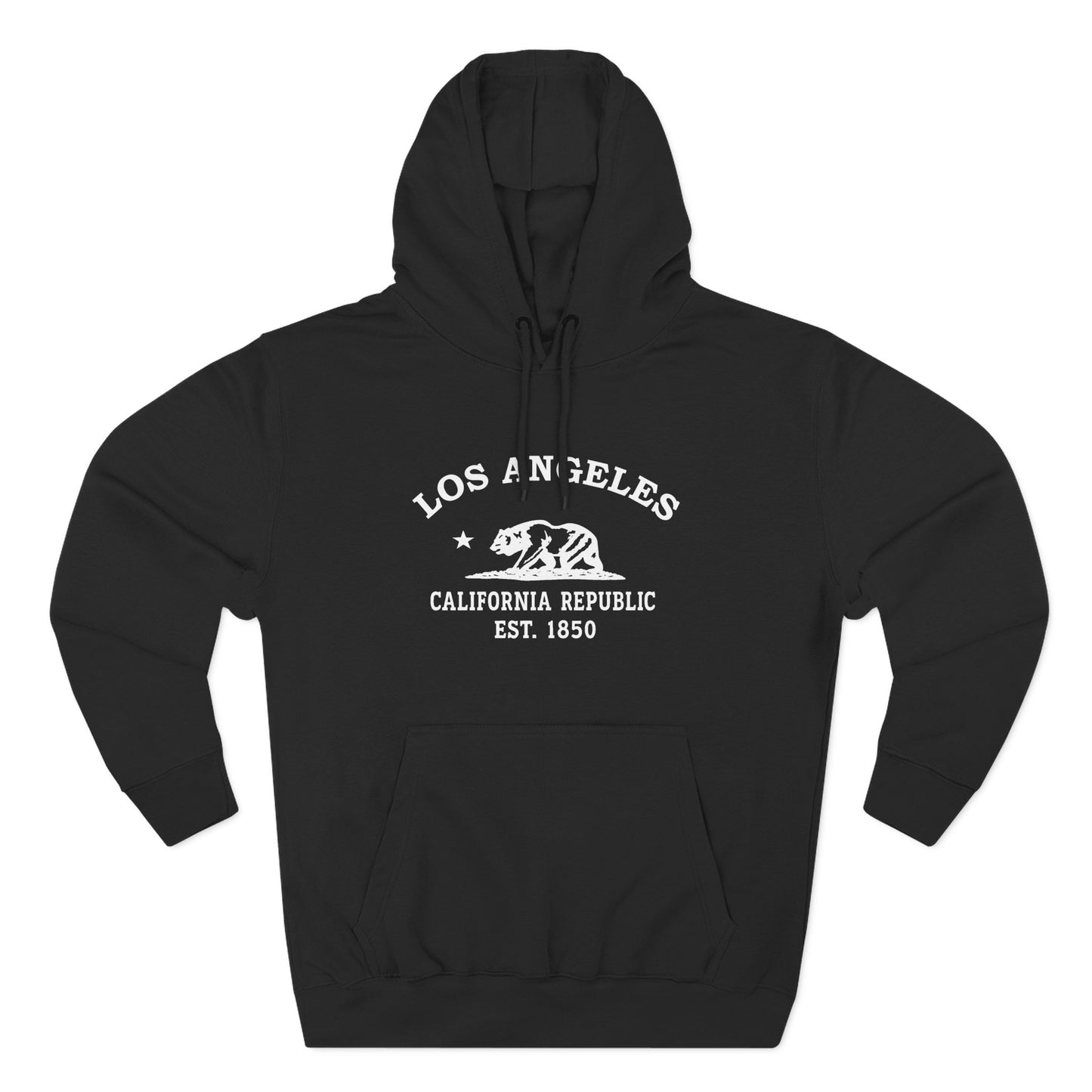 Los Angeles California Vintage Retro Unisex Heavy Cotton Hoodie - White Logo