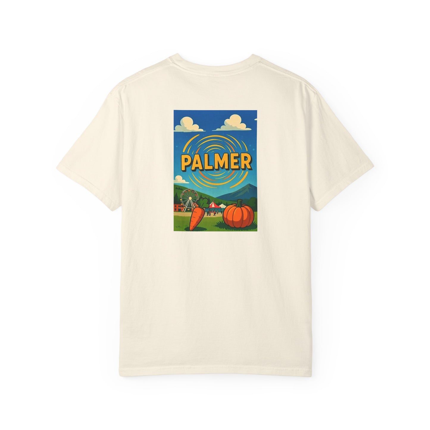 Palmer Alaska Vintage Retro Back Printed Art Series Cotton Tee - Black Logo