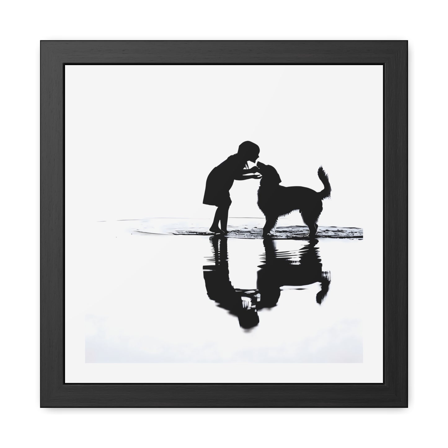 Kiss at Still Water - Tide & Light Series Framed Poster