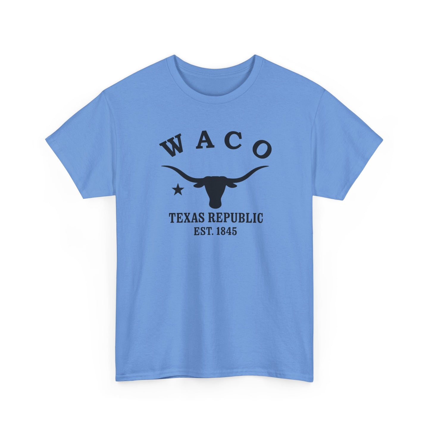 Waco Texas Vintage Retro Unisex Heavy Cotton Tee - Black Logo