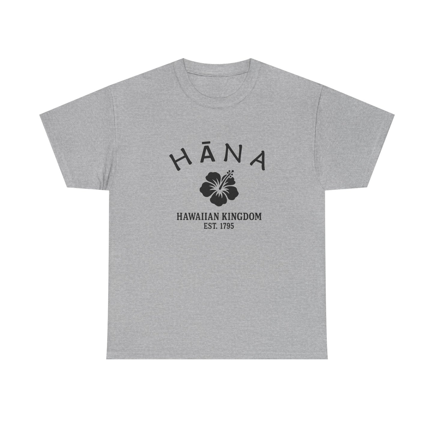 Hana Hawaii Vintage Retro Unisex Heavy Cotton Tee - Black Logo