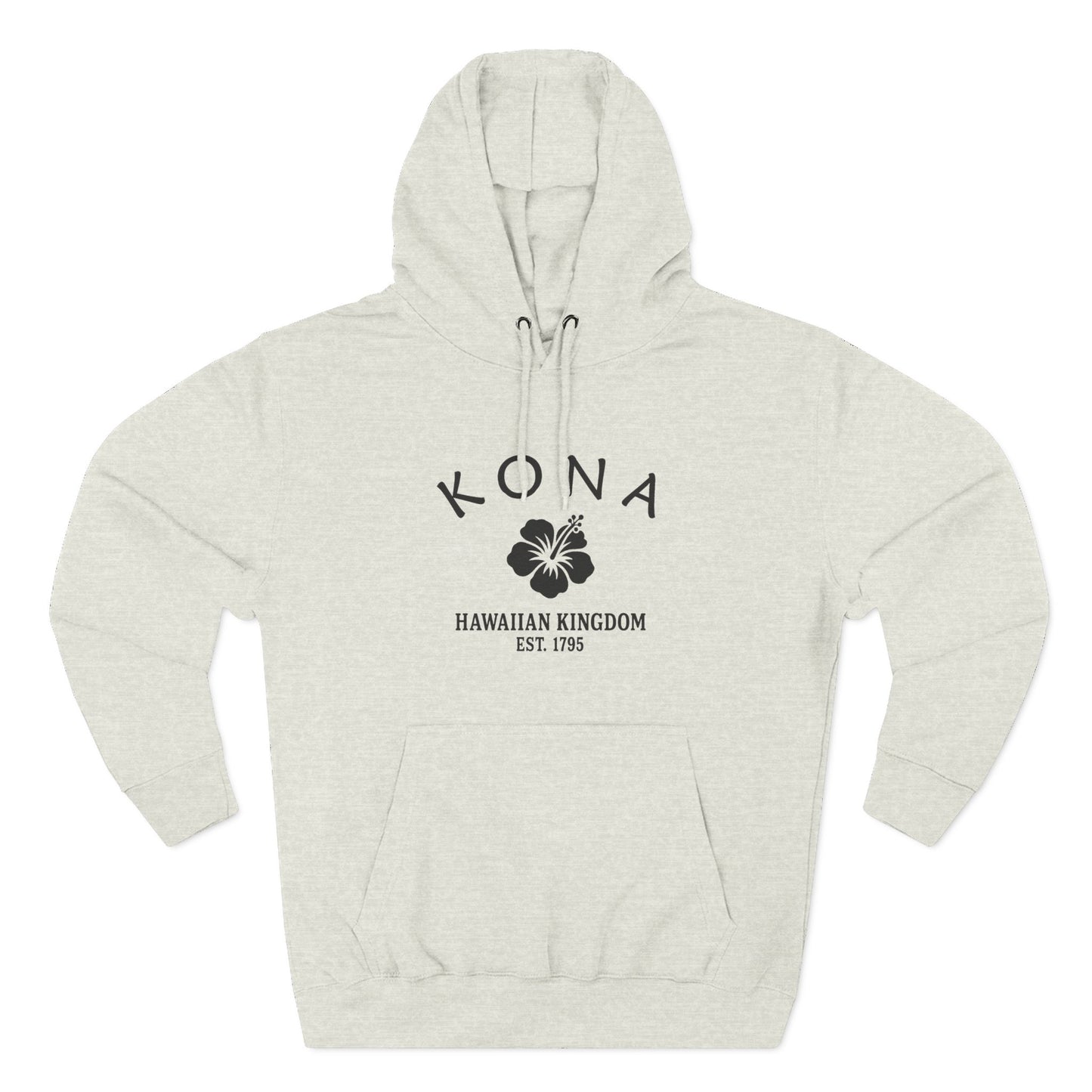 Kona Hawaii Vintage Retro Unisex Heavy Cotton Hoodie - Black Logo